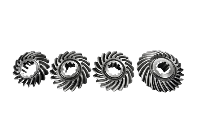 Müxtəlif ölçülü spiral formalı dişli çarxlar